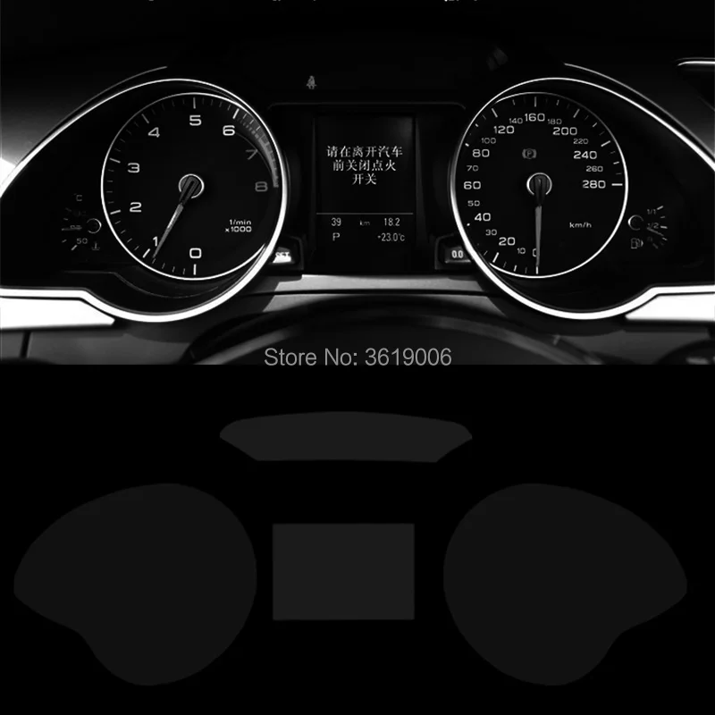 

TOMMIA For Audi S5 09-16 Screen Protector HD 4H Dashboard Protection Film Anti-scratches Car Sticker