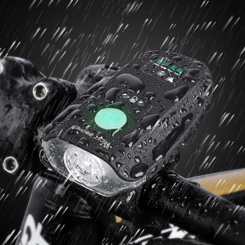 WEST BIKING 350 Lumen Intelligent Bicycle Light Hand Smart Induction Bicycle Flashlight Waterproof Bike Headlight Bike Lamps