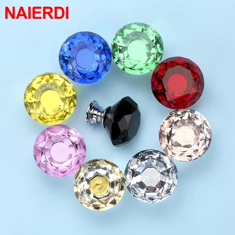 NAIERDI والزجاج والكريستال المقابض الماس شكل تصميم دولاب درج سحب المطبخ مجلس الوزراء باب خزانة ملابس مقابض الأجهزة NAIERDI والزجاج والكريستال المقابض الماس شكل تصميم دولاب درج سحب المطبخ مجلس الوزراء باب خزانة ملابس مقابض الأجهزة