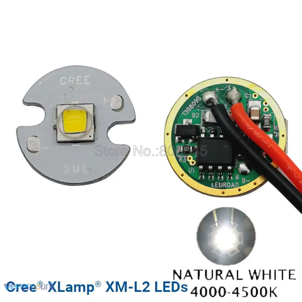 Cree XML2 XM-L2 T6 10 Вт Высокая мощность светодиодный излучатель холодный белый нейтральный белый теплый белый 16 мм 20 мм белый PCB+ DC3.7V 2A Диммируемый драйвер - Испускаемый цвет: Neutral White 16mm