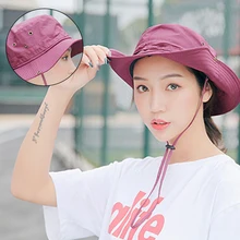 С широкими полями Кемпинг быстросохнущая уличная мужская шляпа-Панама женский охотничий солнцезащитный шлем рыбак рыбалка складной летний легкий дышащий