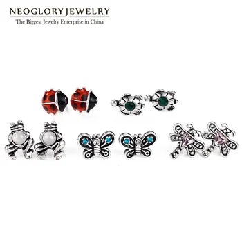

Neoglory Titanium Plated Colorful Five Animal Pairs Opal Stud Earrings Set for Women Teens Girls Fashion Jewelry 2020 FA