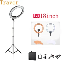 Travor 240 19″ 5500K Dimmable Diva LED Ring Light With Diffuser Stand Make Up LED Studio Annular Lamp Light Tripods&Bag