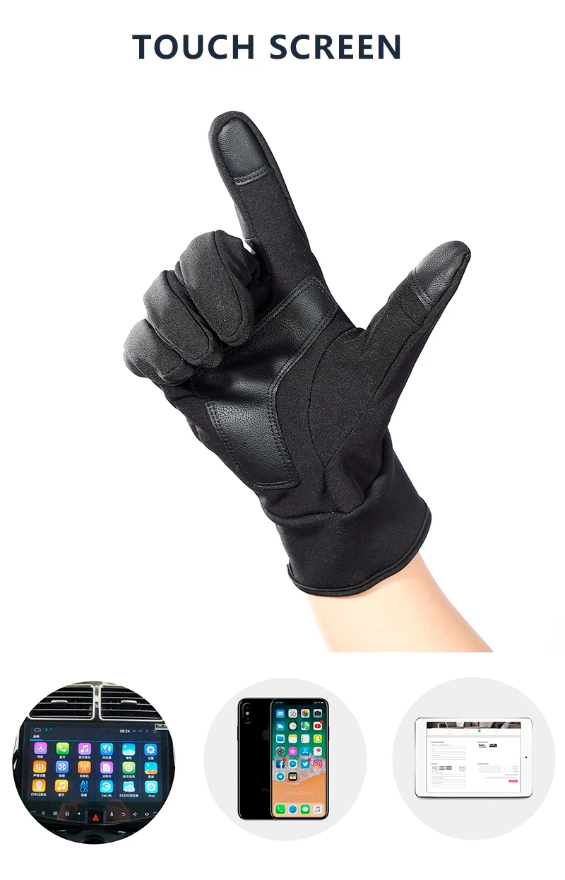 Зимние перчатки Wateproof бархатный утеплитель Сенсорный экран противоскользящие Для мужчин перчатки Tacticos Luva варежки Полный пальцев перчатки