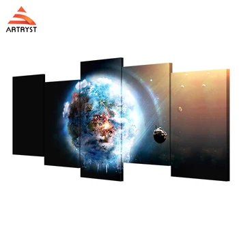 

Artryst Outer Space Earth Galaxy Star Sunlight Digital HD Canvas Printing Wall Art Decoration Painting with wood frame LC024