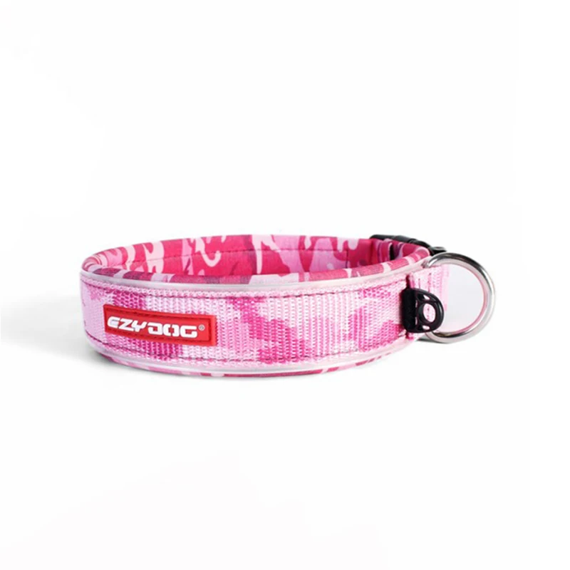 Camouflage pink Ошейник для собак нейлоновый тканевый ошейник для собак тяжелый рабочий зажим с пряжкой ошейник для домашних животных для маленьких средних собак питбуль немецкая овчарка - Цвет: Camouflage pink
