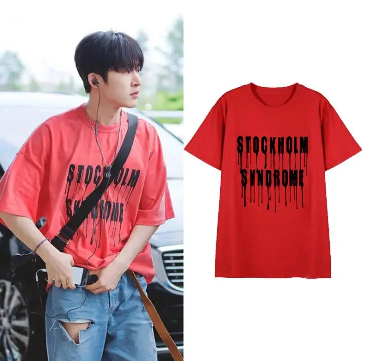 Новое поступление модная летняя футболка с круглым вырезом и надписью kpop ikon b.i