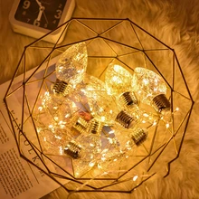 100Led Fairy Retro Geometric Bulb Lanterns Copper Wire String Light 3m LED Decor For Christmas Garland Wedding gerlyanda 100Led Fairy Retro Geometric Bulb Lanterns Copper Wire String Light 3m LED Decor For Christmas Garland Wedding gerlyanda
