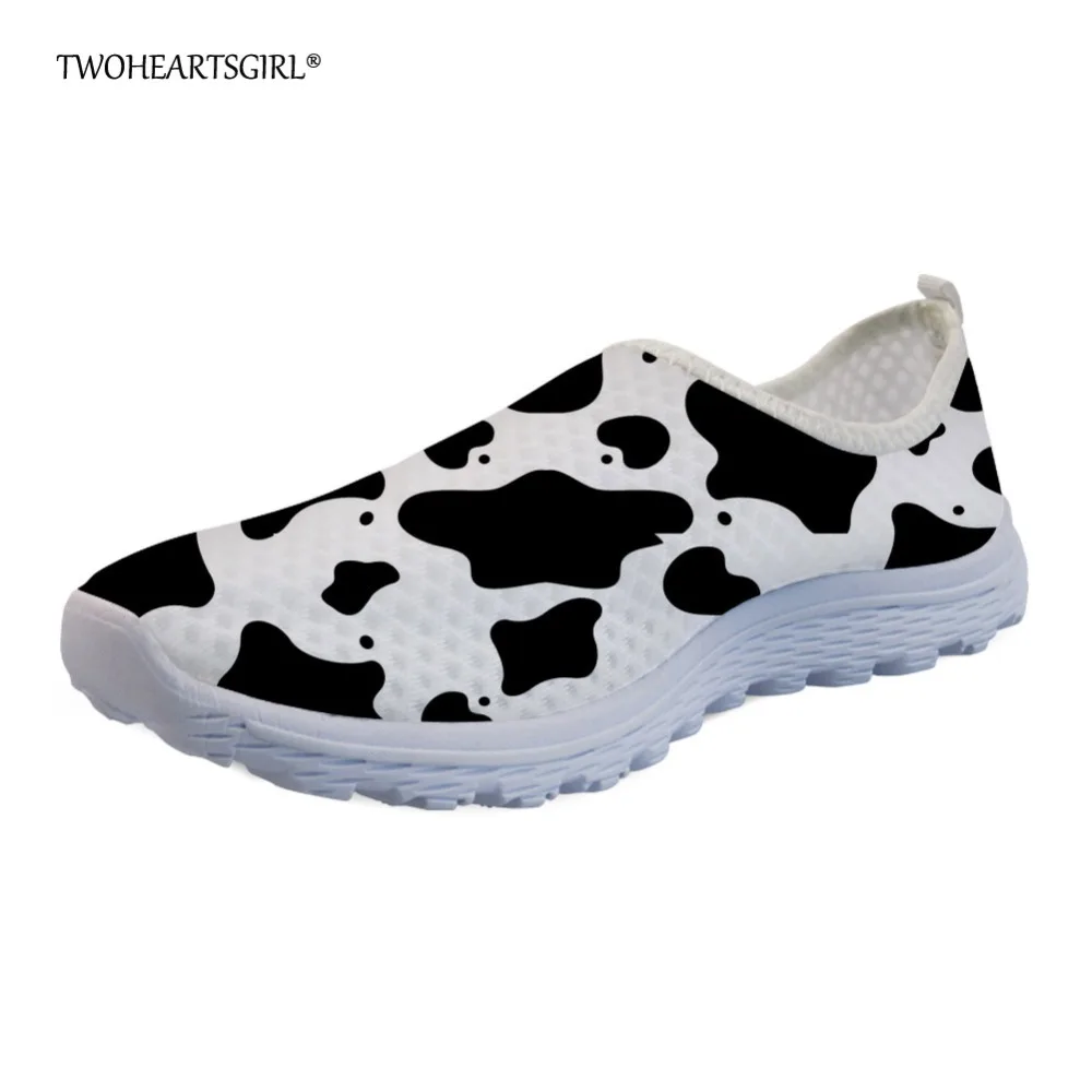 Twoheartsgirl/женская летняя обувь; дышащая повседневная сетчатая обувь из коровьей кожи для женщин; Дизайнерская обувь на плоской подошве; Новинка; прогулочная обувь без застежки
