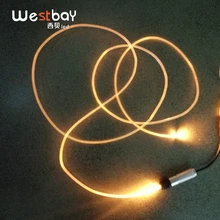 Westbay, 3,0 мм* 2 м, автомобильный, закрытый, Круглый, прозрачный, волоконный, мини, светодиодный, оптический, волоконный светильник, комплект двигателя, DC12V, 3 Вт, для вечернего украшения