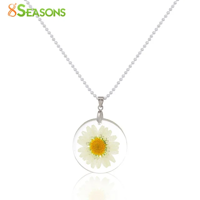 8SEASONS-Handmade-Boho-Transparent-Resin-Dried-Flower-Daisy-Necklace-Ball-Chain-Silver-Color-White-Round-45cm.jpg_640x640