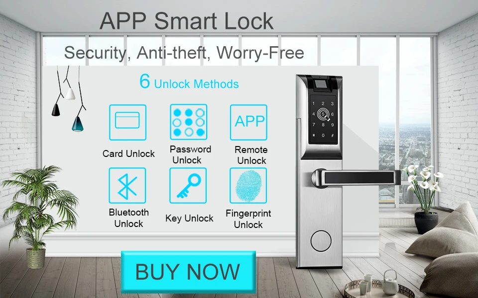 Wi-fi-отпечаток пальца дверной замок электронный дверной замок интеллектуальное приложение Bluetooth биометрический умный дверной замок