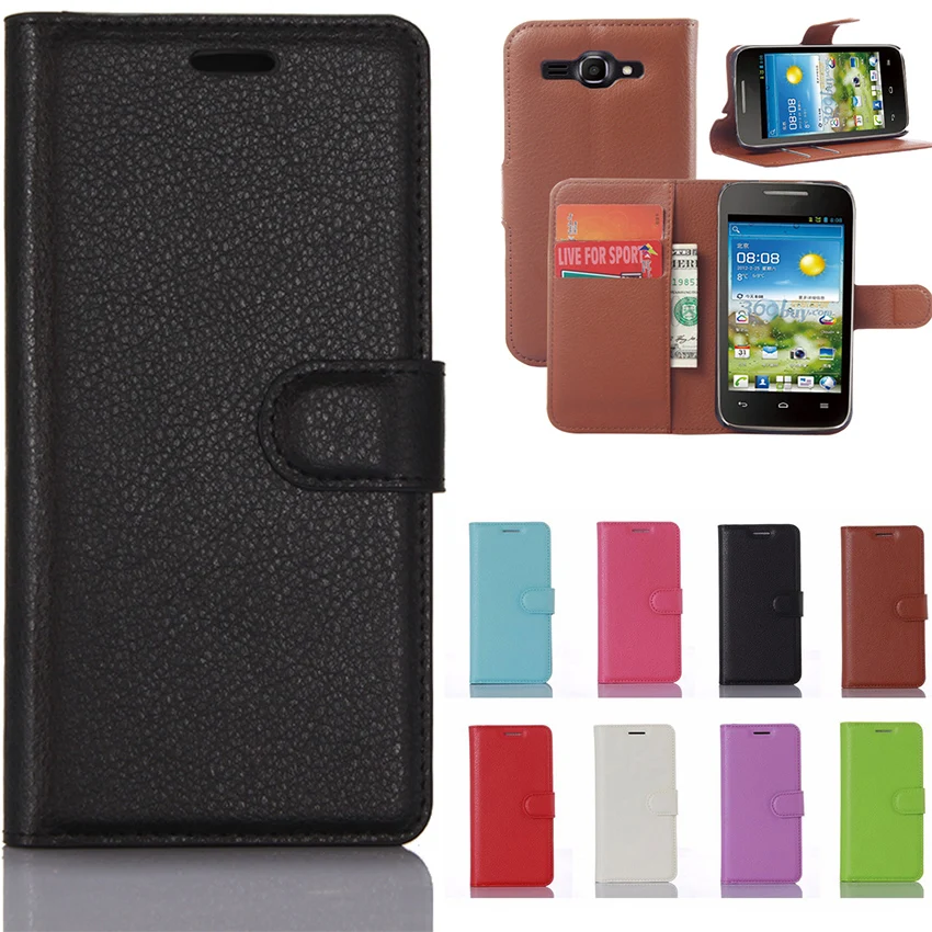 

Case for Huawe Y520 Y540 Y560 Leather Kickstand Capas Flip Wallet Book Bag For Huawei Ascend Y520 Coque Cover Case Fundas