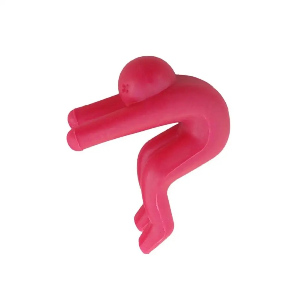 Многофункциональный держатель кронштейна для маленького человека силиконовый непроливающаяся Крышка для горшка анти-переливающийся кухонный инструмент держатель для телефона - Цвет: Rose Red
