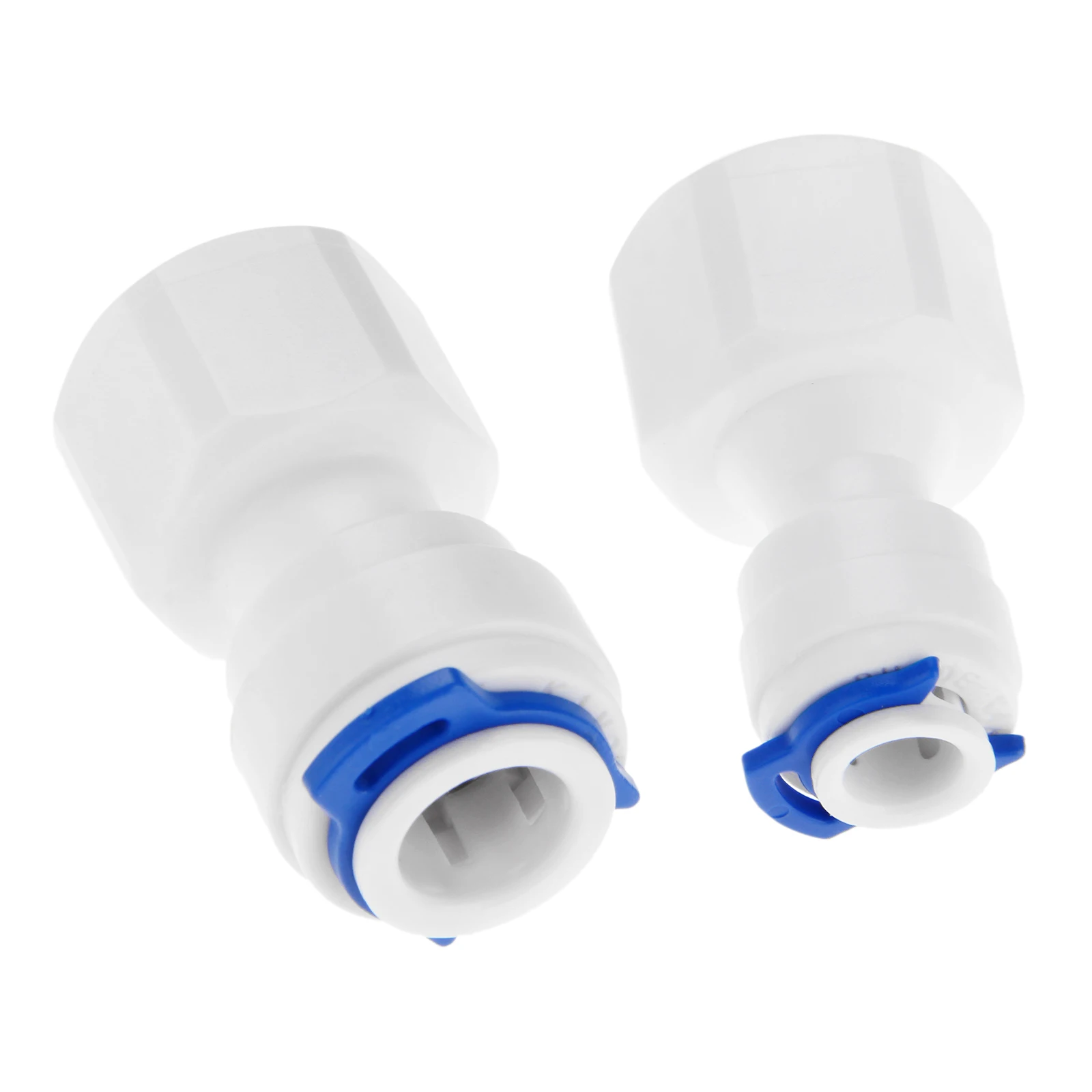 2Pcs 1/4" 3/8" OD Hose Reverse Osmosis RO Water System Fitting 1/4" 1/2" 1" 3/8" Female Thread Plastic Pipe Quick Connectors