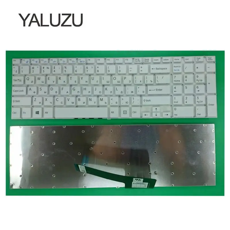 YALUZU Русская клавиатура для sony VAIO svf152c29v Fit 15 SVF152A29V SVF152A29M SVF15A SVF15E SVF153A1YV белый ноутбук SVF15