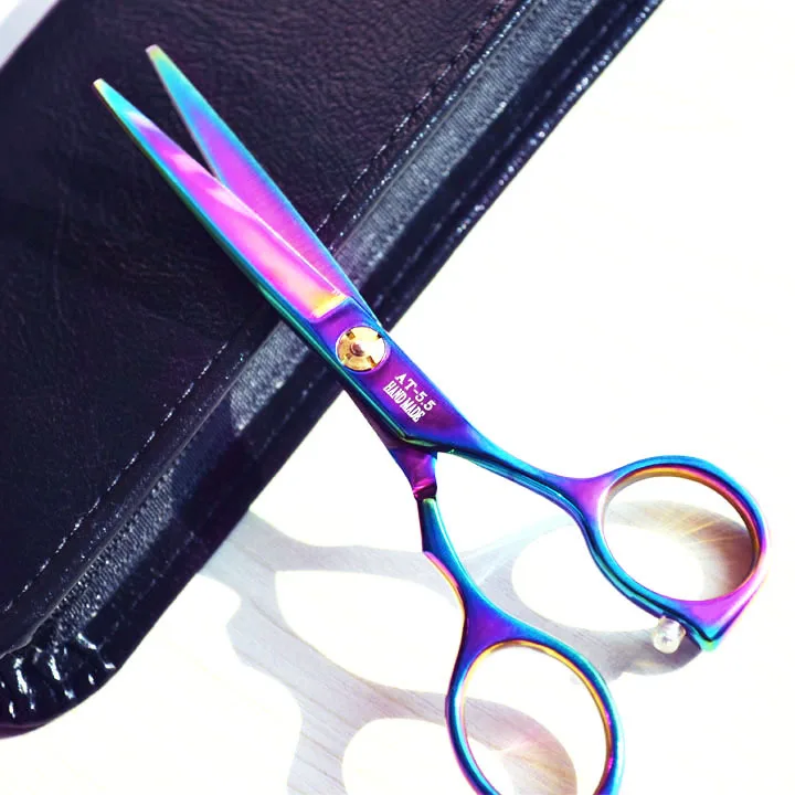 Стрижка ножницами 5.5 дюймов парикмахерская горячие ножницы горячая распродажа Новый стиль использования женщин diy для укладки волос