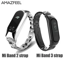 Mi Band 2 Wrist Strap Metal For Xiaomi Mi Band 3 2 Bracelet Screwless Stainless Steel Miband 2 Wristbands Miband 3 Strap correa