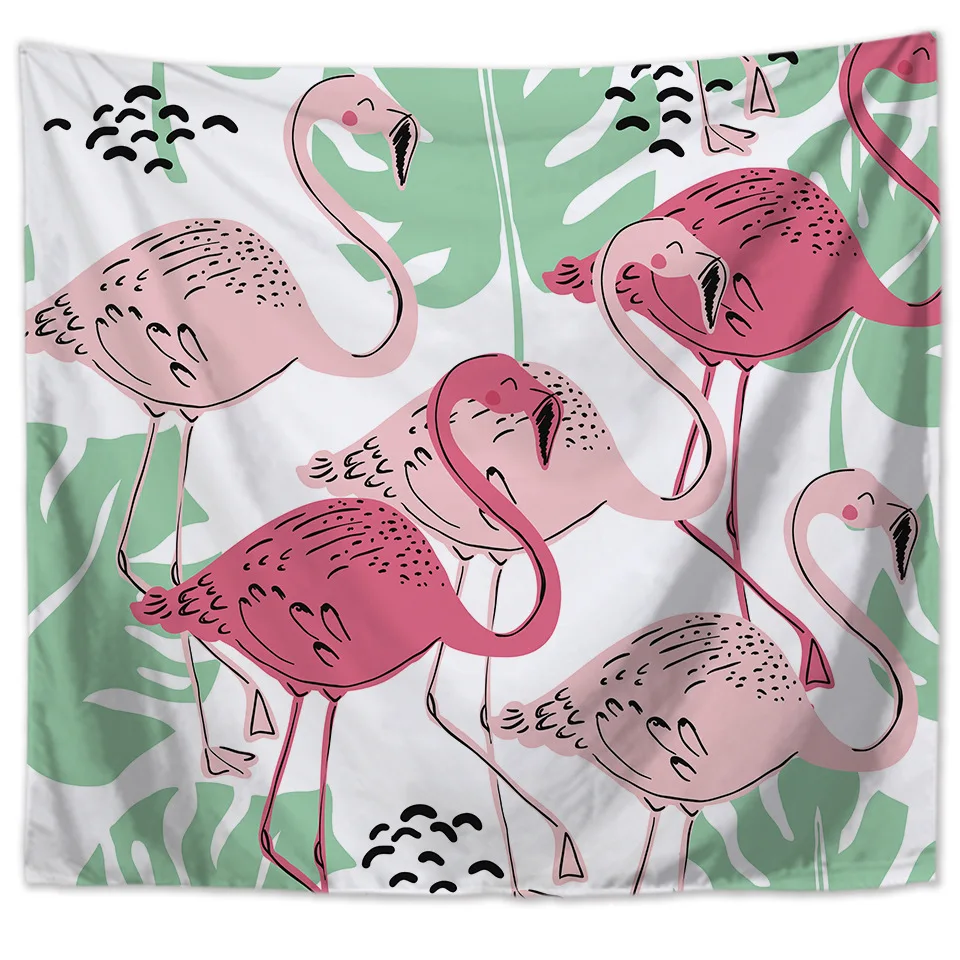 Фламинго напечатанный Настенный Гобелен Мандала настенный хиппи бохо Декор геометрический богемный настенный гобелен из ткани ковер коврик для пикника - Цвет: gt1289 -  3
