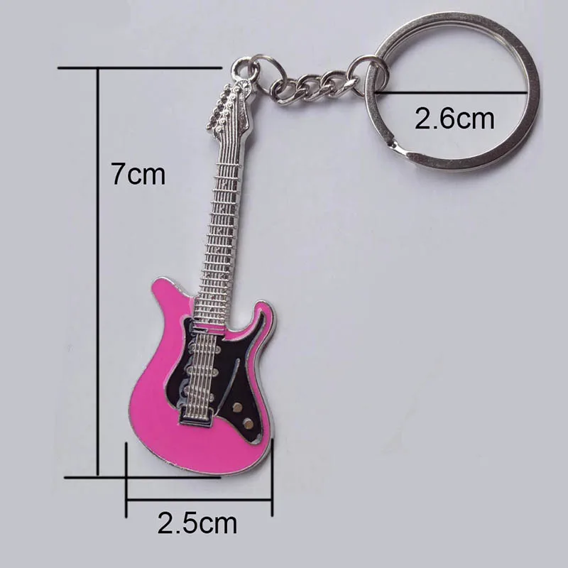 New Design Classic Guitar Keychain Car Key Chain Key Ring  Musical Instruments  pendant For Man Women Gift wholesale 17079