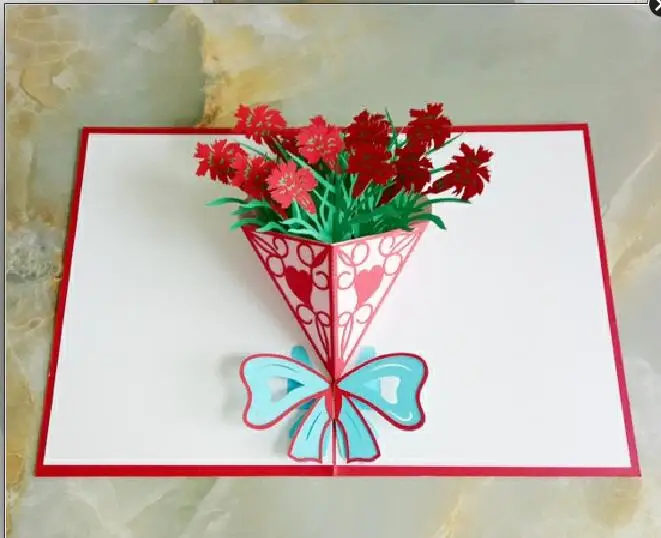 3D Up Cards Valentine Lover Happy Birthday Anniversary Greeting Cards 