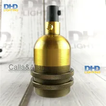 Оптовых партий 100 шт. Лофт основание светильника 110 V-240 V Винтаж латунь Алюминий свет гнездо лампа в античном стиле держатель E26/E27