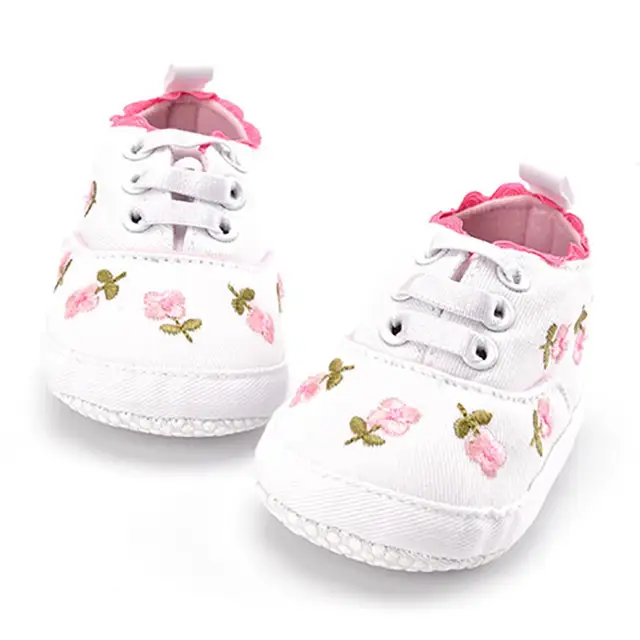 Zapatos de chica de bebé blanco encaje Floral bordado suave zapatos Prewalker caminando niño niños zapatos envío gratis Zapatos de chica de bebé blanco encaje Floral bordado suave zapatos Prewalker caminando niño niños zapatos envío gratis