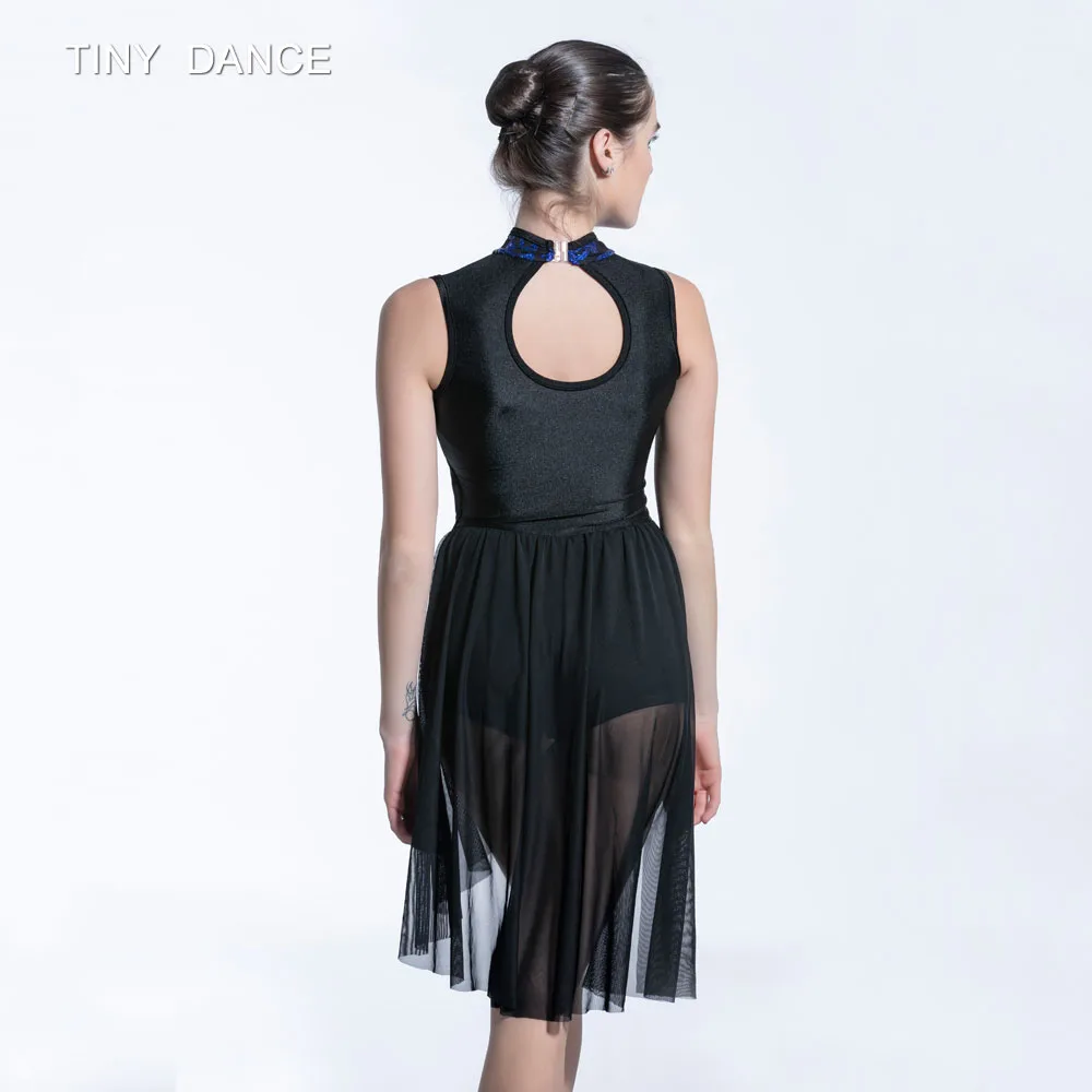 Красный/фиолетовый/синий и черный Лирический, современный танцевальный костюм, балетное платье, костюм для выступлений, танцевальная одежда для взрослых 19604