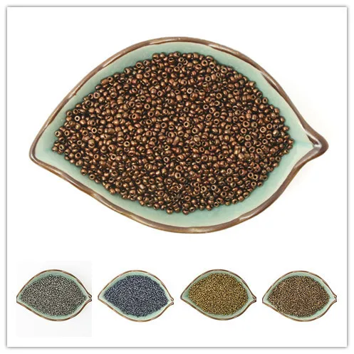 

4mm 300pcs Czech glass Seed beads Metal color Loose beads For women DIY Bracelet Bangle jewelry making