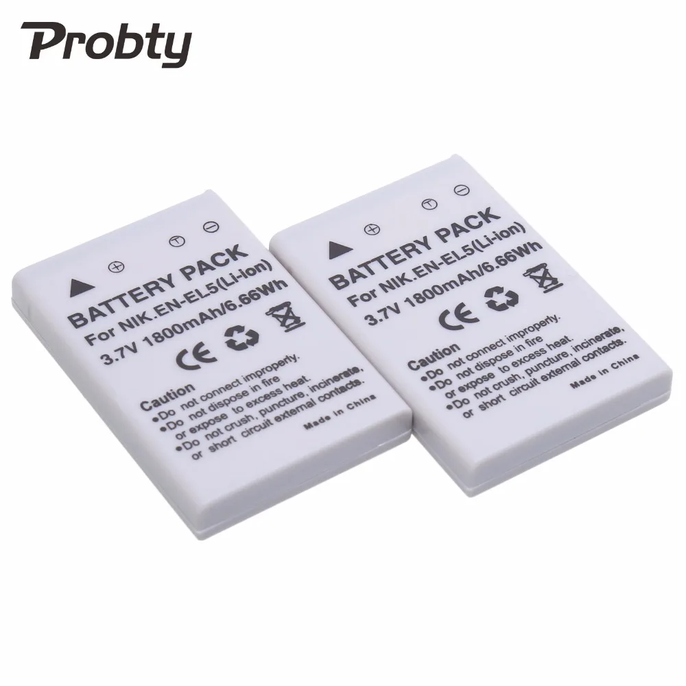 2 Pz En-El5 En El5 Enel5 Batteria Ad Alta Capacità Per Nikon Coolpix 3700 Coolpix 4200 5200 Coolpix 5900 Fotocamera