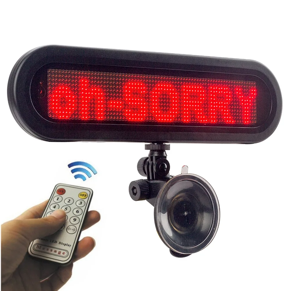 12 V Led Sign Programmable Taxi Red Car Scroll Text Ads Thank You