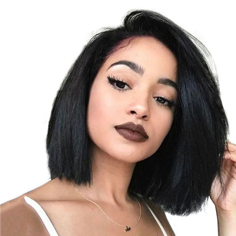 

Venvee 250% Density Bob Wig Short Lace Front Human Hair Wigs For Women 13X6 Brazilian Straight 13x4 Remy Hair