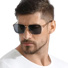 Новые брендовые дизайнерские солнцезащитные очки мужские поляризованные очки для вождения классические винтажные металлические квадратные солнечные очки в оправе очки Oculos Gafas UV400