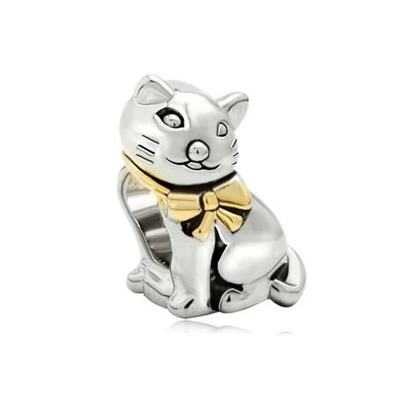 

Cute cat animal metal beads charm bracelet Fit Pandora Bracelet