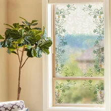 Размеры пятнистости Стекло окна Плёнки большой изготовление размеров под заказ Домашний Декор Статический Для Ванная комната раздвижные двери сельской местности Стиль
