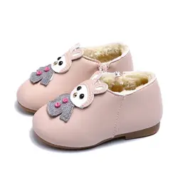 Ботинки для девочек Дети Детские плюшевые хлопковые ботильоны обувь зимние модная детская обувь Теплый Мелкий рот принцесса сапоги с