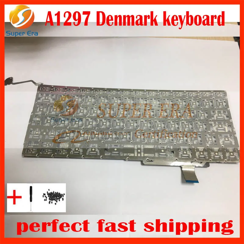 5 шт./лот датский Дания клавиатура для MacBook Pro A1297 датский Дании DK клавиатура 2009 2010 2011 год