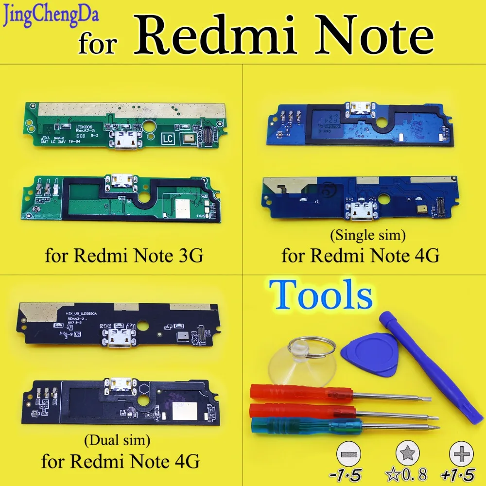 JCD 1pcs Microphone Module USB Charging Port Board Flex Cable Parts For Xiaomi for Redmi Note 3G 4G single / Dual sim