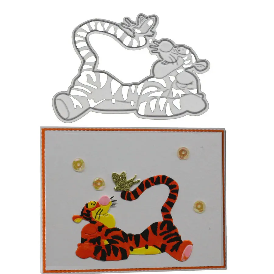 

70*53MM Tiger Metal Cutting Dies Stencils Scrapbooking Cut Dies Photo Album Card Paper Embossing Craft DIY Knife Mold