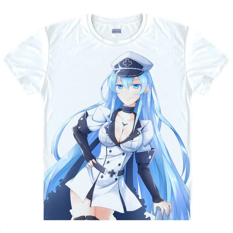 Akame ga футболки Kill kawaii японское аниме футболка Манга рубашка милый мультфильм