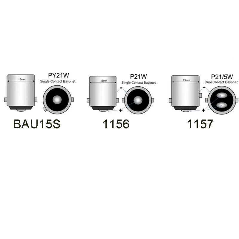 Из 2 предметов 1156 BA15S BAY15D 1157 BAU15S COB Автомобильный светодиодный нити сигнала