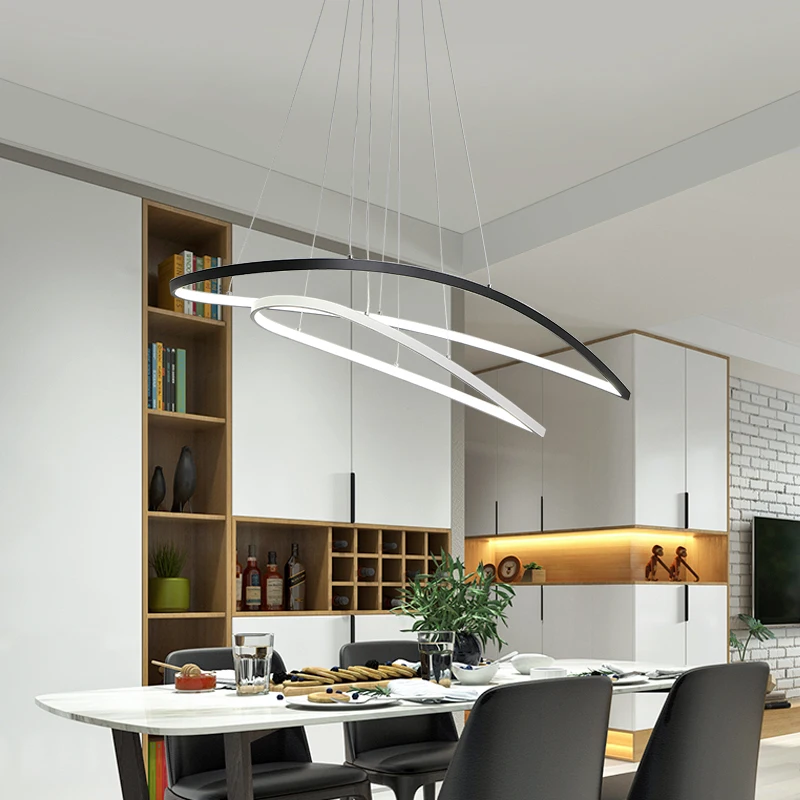 Moderno colgante Led luces colgante lámparas para cocina comedor dormitorio restaurante Control remoto atenuación colgante accesorio de iluminación - 6