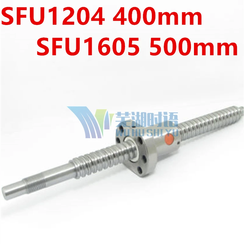 

SFU1605 500mm Ball Screw Rolled ballscrew 1 pc SFU1605 L 500mm with 1605 Flange single ball nut for CNC parts BK/BF12 machined