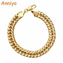Anniyo толстые кубинские браслеты для мужчин золотого цвета звено браслет Африканский арабский Средний ювелирные изделия в восточном стиле мужские свадебные подарки#065102