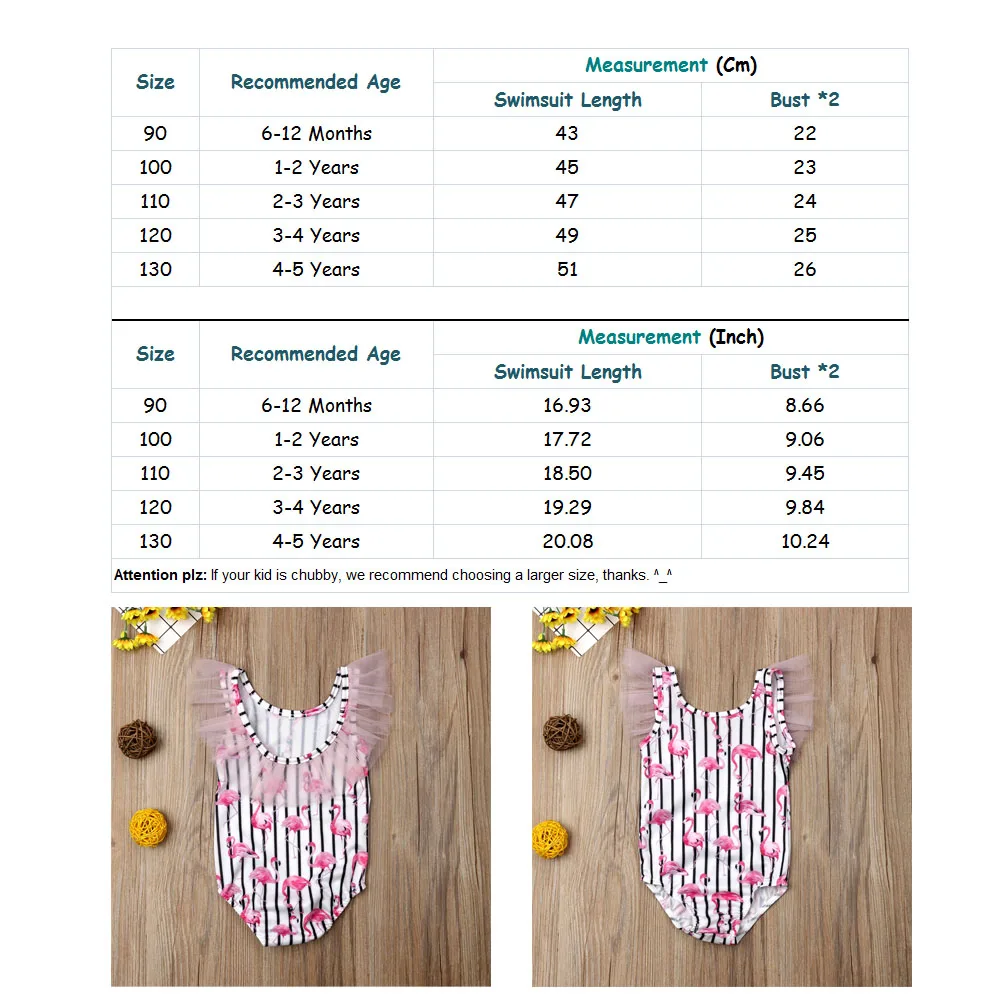 Купальный костюм для девочек с принтом фламинго, бикини, купальный костюм для маленьких детей, купальный костюм для малышей, летняя детская пляжная одежда для девочек