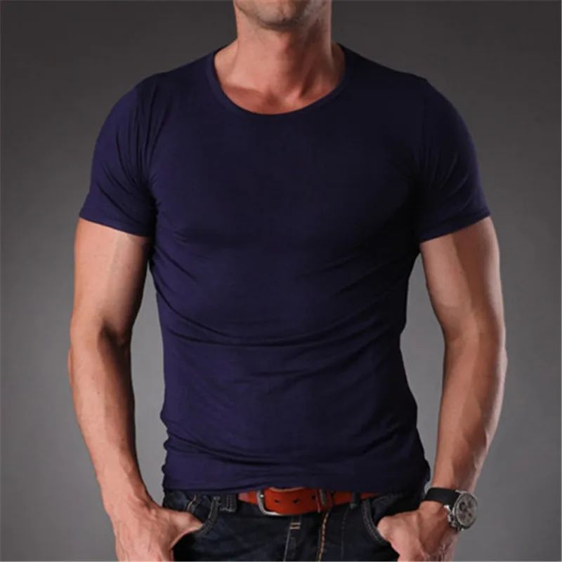 mens slim fit plain white t shirt