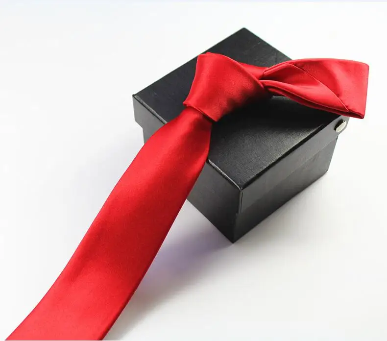 RBOCOTT Solid Skinny Tie Mens Slim Tie Casual Wear For Men 6cm Plain Neck Ties For Wedding Party Corbatas Package Without Box