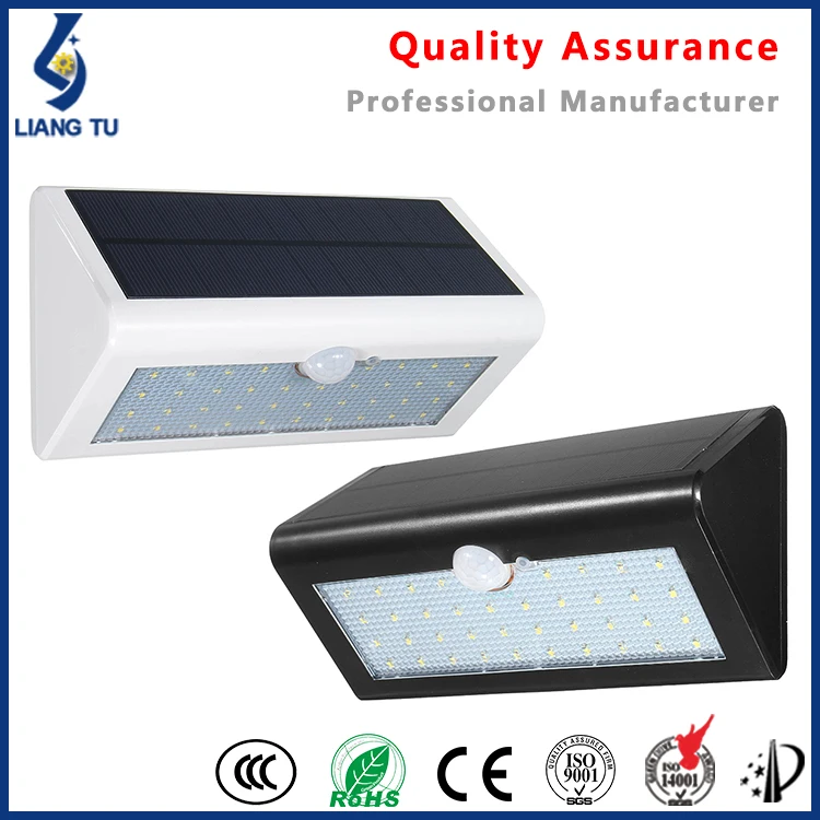 

Outdoor decoration PIR solar motion sensor led light (black and White)
