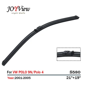 

S580 Wipers Size:21"+19"Fit For (VW) Volkswagen Polo 4 & POLO 9N, Wiper blade Limpador de para brisa Limpiaparabrisas
