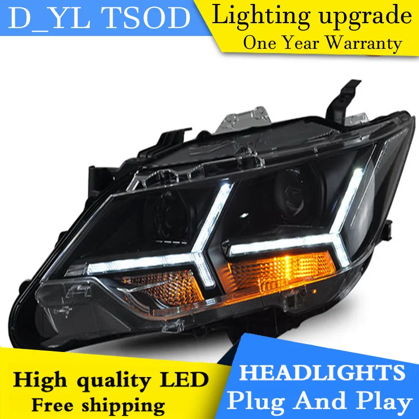 D_YL стайлинга автомобилей Фара для Toyota Camry V55 фары 2015 2016 светодиодный DRL H7 D2H Hid